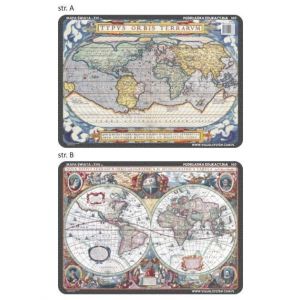 Podkładka edukacyjna Visual System Geografia, Mapa świata fizyczna